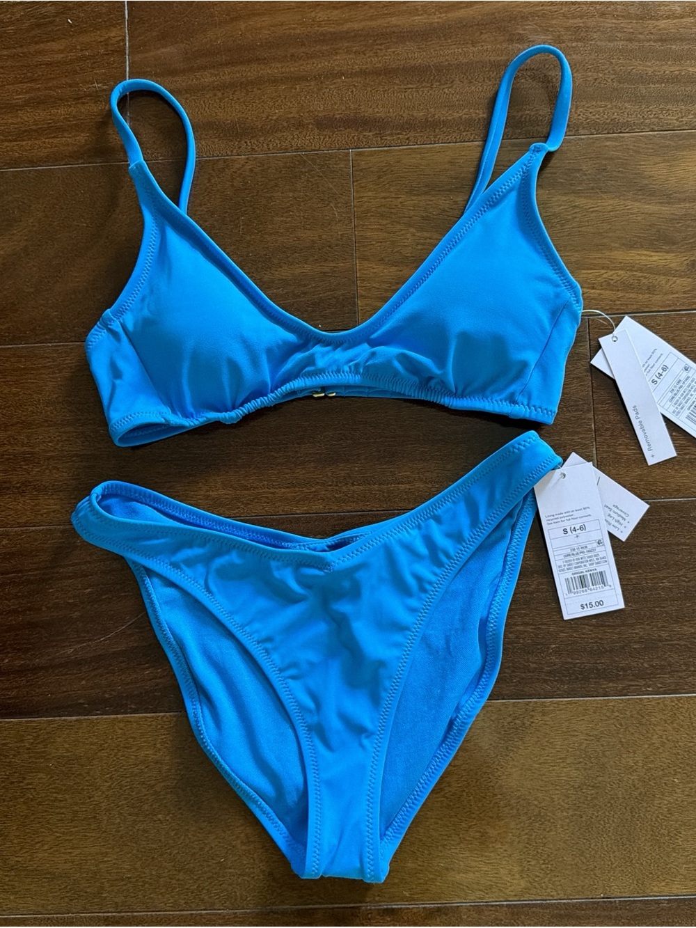 wild fable Bright Turquoise Two-Piece Bikini Set